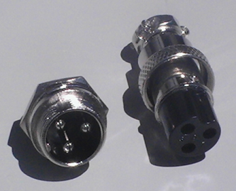 3 Pin Plug and Socket set - Click Image to Close