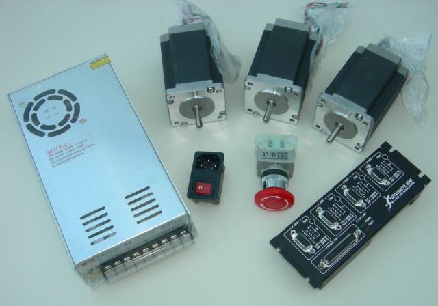 G540 Stepper Controller Package (inc 3 x 155 oz.in Motors) - Click Image to Close